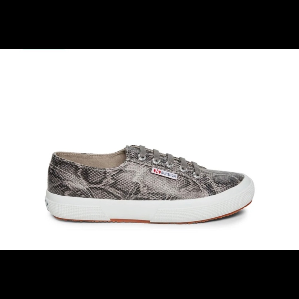 Superga Grey Snake Skin Sneakers NWT